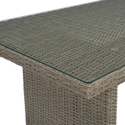 ВЪНВЕН ОТДИХ АЛУМИНИЕВА С ДВЕ ТАБУРЕТКИ И МАСА СИВА HM5144.21