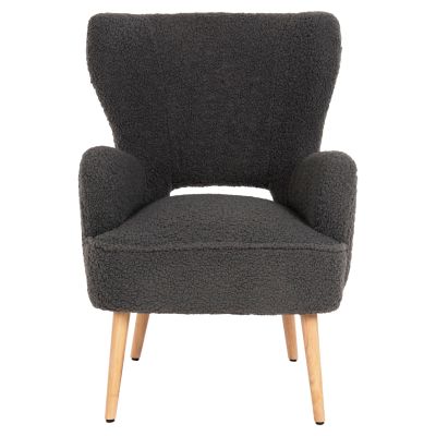 ARMCHAIR MYLIE HM8394.21 GREY BOUCLE FABRIC 66X75X93Hcm.