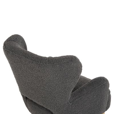 ARMCHAIR MYLIE HM8394.21 GREY BOUCLE FABRIC 66X75X93Hcm.