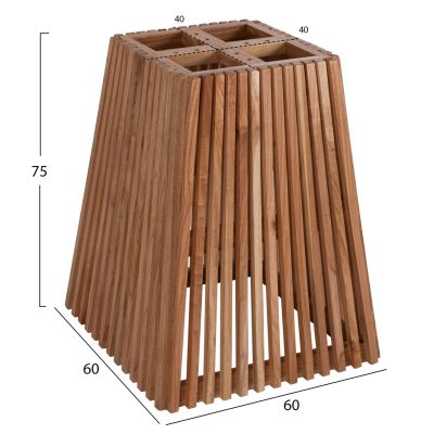 КВАДРАТНА БАЗА ЗА МАСА FRANTZ HM9460.01 INDOORS-MINDI WOOD 60x60x75Hcm.