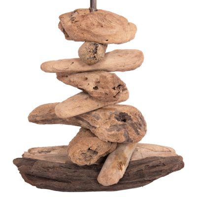 DECORATIVE TABLE LAMP IVAR HM4431 DRIFTWOOD & RATTAN 32x30x53Hcm.