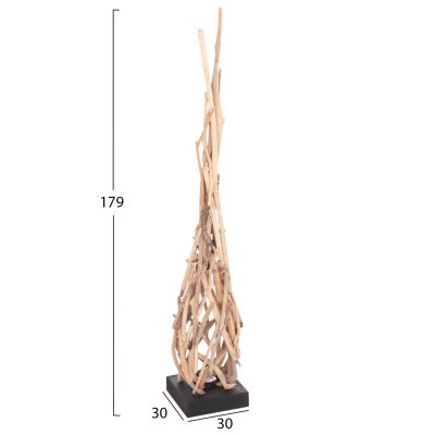DECORATIVE FLOOR STANDING LAMP FLAMER HM4439 DRIFTWOOD IN NATURAL 30x30x179Hcm.