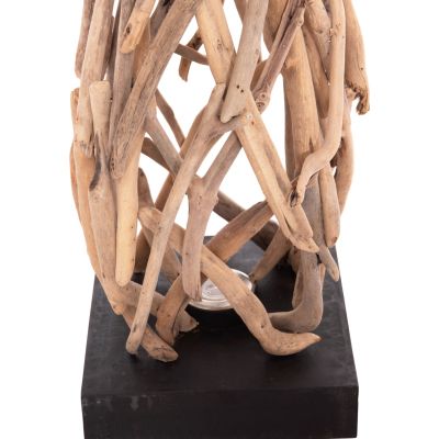 DECORATIVE FLOOR STANDING LAMP FLAMER HM4439 DRIFTWOOD IN NATURAL 30x30x179Hcm.