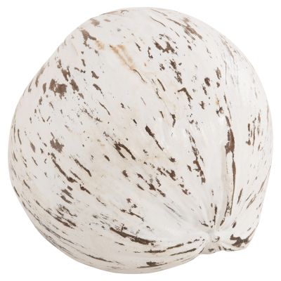 TABLE DECORATION HM4326.05 COCONUT IN WHITE COLOR 20x20x20Hcm.