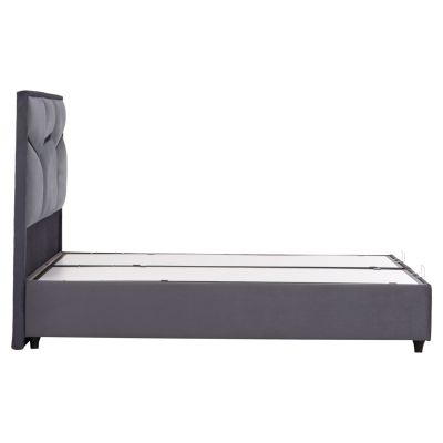 BED WITH STORAGE SPACE IRIDA HM718 GREY VELVET -FOR MATTRESS 160x200cm.