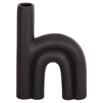 CERAMIC TABLE DECOR ARCON HM4638.02 MATTE BLACK 25,5x6x34H cm.