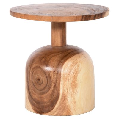 ПОМОЩНА МАСА КРЪГЛА ПЪМБА-s HM9892 СУАР МАСИВ В ЕСТЕСТВЕН ЦВЯТ Φ39,5x40Hcm.