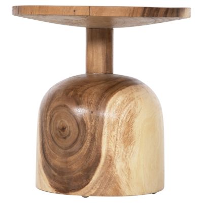 ПОМОЩНА МАСА КРЪГЛА ПЪМБА-s HM9892 СУАР МАСИВ В ЕСТЕСТВЕН ЦВЯТ Φ39,5x40Hcm.