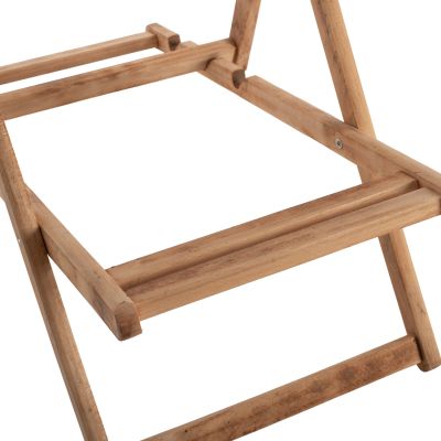 BEACH CHAIR HM5798.02 NO ARMS SOLID BEECH WOOD NATURAL COLOR IMPREGNATED