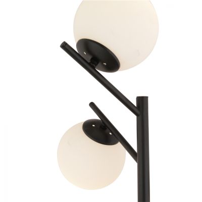 FLOOR STANDING LUMINAIRE 3-LIGHT ΗΜ7433.01 BLACK METAL-WHITE BULBS 30x175H cm.