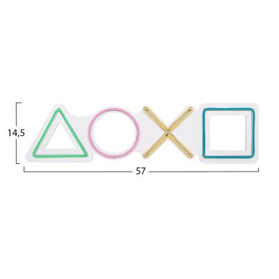 WALL DECORATION ILLUMINATED (LED) HM4652 GAME CONTROLS 57x2x14,5Hcm.
