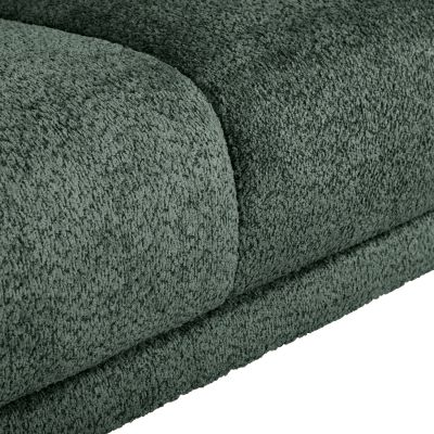 CORNER SOFA SYMMET HM3269.05 GREEN FABRIC-GLOSSY ANTHRACITE LEGS 314x314x90-102Hcm.