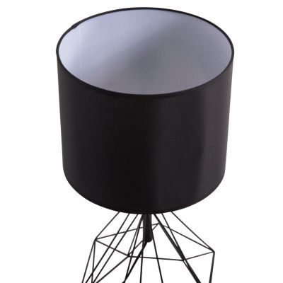 TABLE LAMP GEILO HM7416.11 METAL IN BLACK--BLACK PVC CAP Φ25x48.5Hcm.