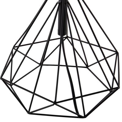 TABLE LAMP GEILO HM7416.11 METAL IN BLACK--BLACK PVC CAP Φ25x48.5Hcm.
