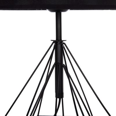 TABLE LAMP GEILO HM7416.11 METAL IN BLACK--BLACK PVC CAP Φ25x48.5Hcm.