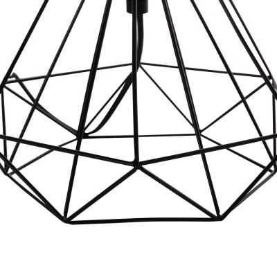 TABLE LAMP GEILO HM7416.11 METAL IN BLACK--BLACK PVC CAP Φ25x48.5Hcm.