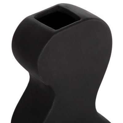 CERAMIC TABLE DECOR SERIES "SEBOR" HM4590.02 BLACK MATTE 13x6x22Hcm.