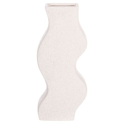 CERAMIC TABLE DECOR SERIES "SEBOR" HM4589.01 OFF WHITE WITH CRYSTALLISATION 14x6.5x30Hcm.