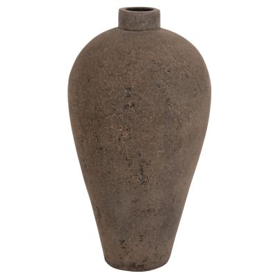 ДЕКОРАТИВНА ПОДОВА ВАЗА ZATI ΗΜ7930 ТЕРАКОТА В СИВ ЦВЯТ Φ40x80Hcm.
