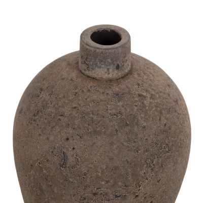 ДЕКОРАТИВНА ПОДОВА ВАЗА ZATI HM7929 ТЕРАКОТА В СИВ ЦВЯТ Φ32x60Hcm.
