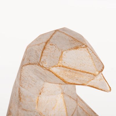 ПОДОВА ДЕКОРАЦИЯ ПИНГВИН HM7916 GRC В ЦВЯТ БЯЛА ПАТИНА СЪС ЗЛАТИСТИ ДЕТАЙЛИ 45x45x100Hcm.