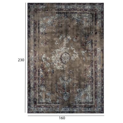 VINTAGE CARPET HM7675.05,160X230cm, brown, JOSIANE, FRINGES