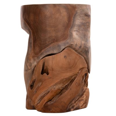 SIDE STOOL/TABLE STOMP HM9350.11 TEAK WOOD--NATURAL COLOR Φ30x45Hcm.