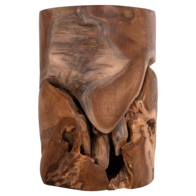 SIDE STOOL/TABLE STOMP HM9350.11 TEAK WOOD--NATURAL COLOR Φ30x45Hcm.