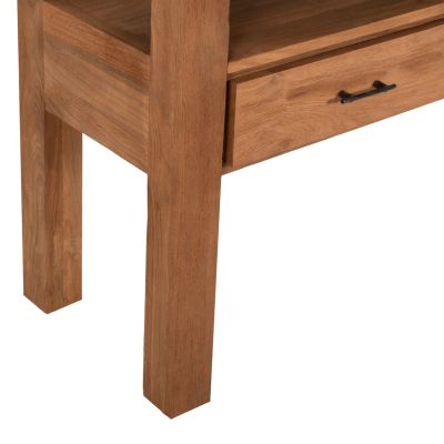 CONSOLE WITH 3 DRAWERS HM9556 RECYCLED TEAK WOOD IN NATURAL COLOR 180x45x80Hcm.