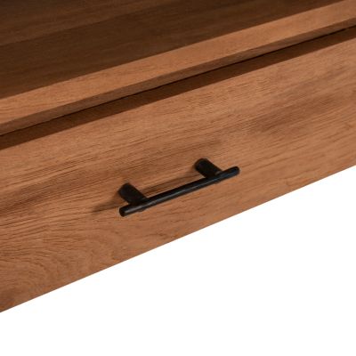 CONSOLE WITH 3 DRAWERS HM9556 RECYCLED TEAK WOOD IN NATURAL COLOR 180x45x80Hcm.