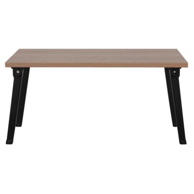 SIDE TABLE/BED TRAY BRITTA HM8965.11 FOLDABLE BLACK METAL LEGS-MELAMINE IN WALNUT 60x34x29Hcm.