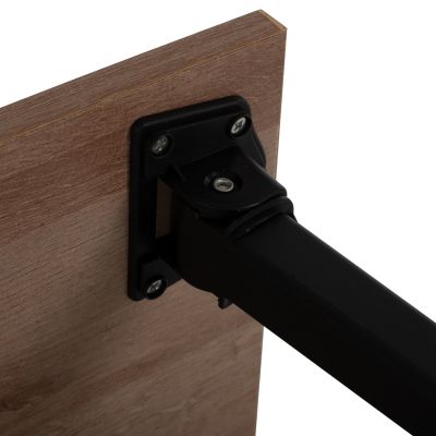 SIDE TABLE/BED TRAY BRITTA HM8965.11 FOLDABLE BLACK METAL LEGS-MELAMINE IN WALNUT 60x34x29Hcm.