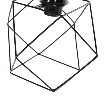 CEILING PENDANT LIGHT HM7643.01 BLACK METAL Φ24x56Hcm.
