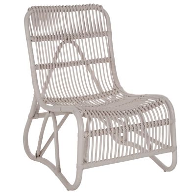 ARMCHAIR BRONNY FOR OUTDOOR USE HM9644.02 RATTAN IN WHITE COLOR 60x82x92Hcm.