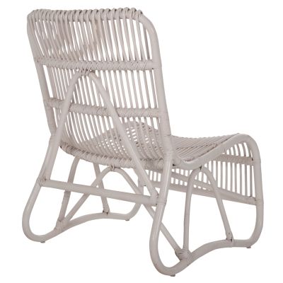 ARMCHAIR BRONNY FOR OUTDOOR USE HM9644.02 RATTAN IN WHITE COLOR 60x82x92Hcm.