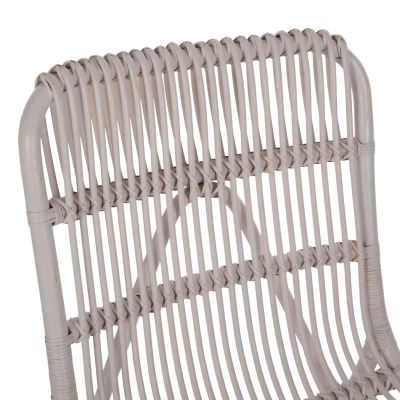 ARMCHAIR BRONNY FOR OUTDOOR USE HM9644.02 RATTAN IN WHITE COLOR 60x82x92Hcm.