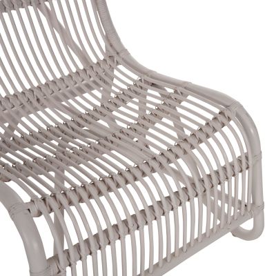ARMCHAIR BRONNY FOR OUTDOOR USE HM9644.02 RATTAN IN WHITE COLOR 60x82x92Hcm.