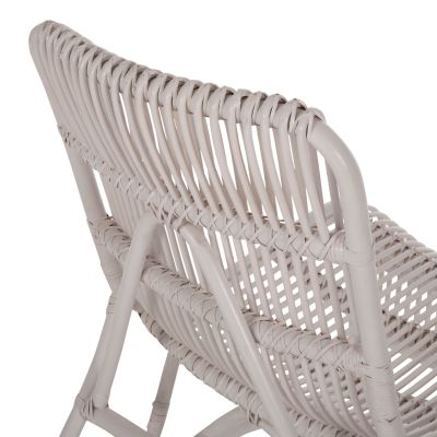ARMCHAIR BRONNY FOR OUTDOOR USE HM9644.02 RATTAN IN WHITE COLOR 60x82x92Hcm.