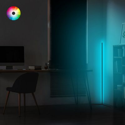 FLOOR LAMP BLACK WITH RGB LED & WIRELESS CONTROL HM7309 30x30x120 cm.