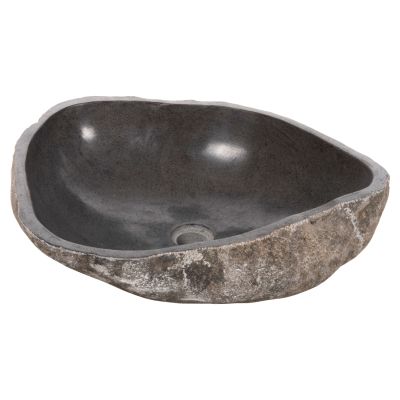 STONE SINK CARVED GREY COLOR 55x44x16Ηcm. HM4193