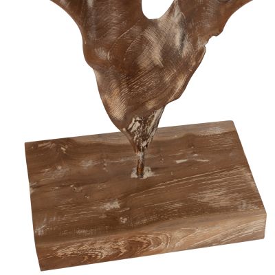 TABLE DECOR HM7715 SOLID TEAK WOOD WHITEWASH 26Χ16Χ70H