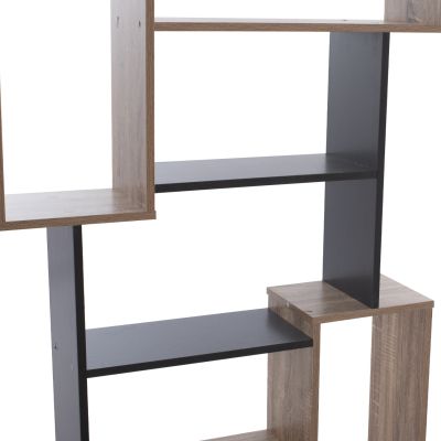 BOOKCASE SHAY HM8768.02 85X22X140 GRAY