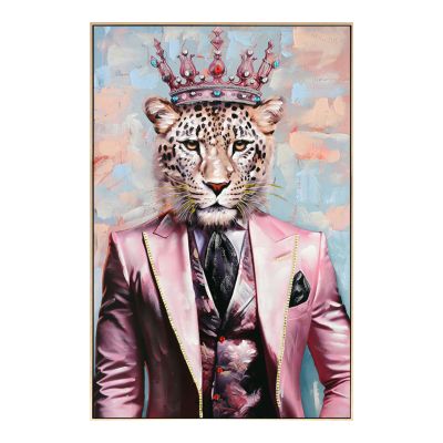 WALL PAINTING LEOPAR HM4540 BEIGE PS FRAME-PRINTED CANVAS 82x4,5x122Hcm.