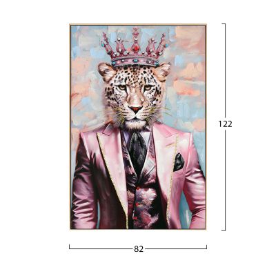 WALL PAINTING LEOPAR HM4540 BEIGE PS FRAME-PRINTED CANVAS 82x4,5x122Hcm.