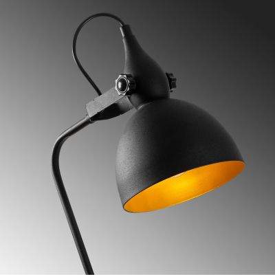 FLOOR LIGHT METALLIC BLACK HM7342 35x30x183 cm.