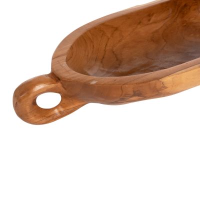DECORATIVE DISH HM4304 TEAK WOOD IN NATURAL COLOR 64x21,5x9,5Hcm.