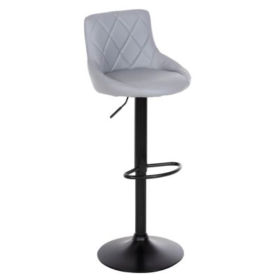 БАР СТОЛ ROSE HM204.10 СИВ PU- ОКАЧВАНЕ Φ44x85-107Hcm.