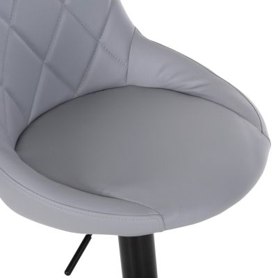 БАР СТОЛ ROSE HM204.10 СИВ PU- ОКАЧВАНЕ Φ44x85-107Hcm.