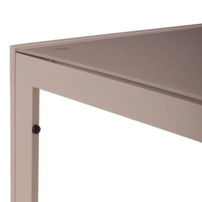 OUTDOOR DINING SET 5PCS OFER HM21015 TABLE & 4 CHAIRS- METAL IN CAPPUCCINO COLOR