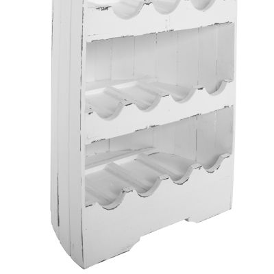 БАТАЖ ЗА БУТИЛКИ ВЕРТИКАЛЕН 17 МЕСТА ФОРМА ЗА ЛОДКА МАХАГОНОВО ДЪРВО HM9495 46x30x140H cm.